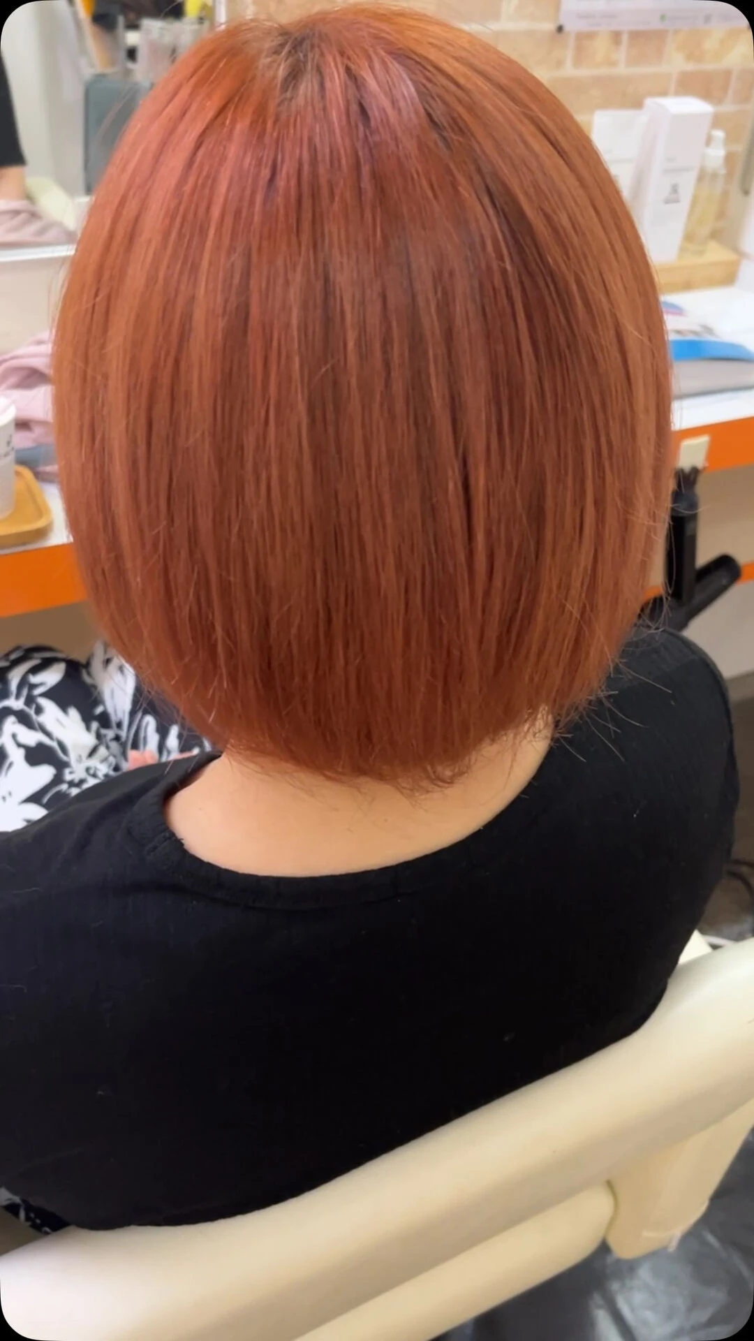 ダブルカラーでアプリコットオレンジ🍊
